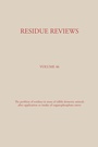 Cover: Residue Reviews - Springer