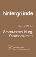 Cover: Staatsverschuldung - Staatsbankrott? - Physica