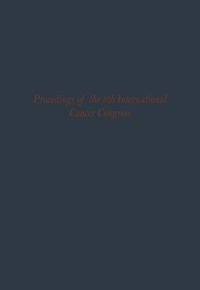 Enlarge image Cover: Proceedings of the 9th International Cancer Congress - Springer