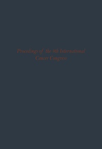 Enlarge image Cover: Proceedings of the 9th International Cancer Congress - Springer