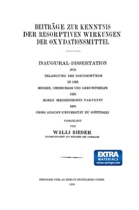 Abbildung von: Beiträge zur Kenntnis der Resorptiven Wirkungen der Oxydationsmittel - Springer