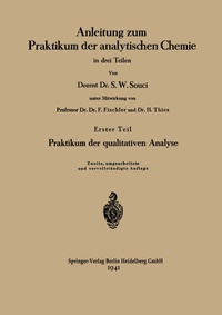Abbildung von: Anleitung zum Praktikum der analytischen Chemie in drei Teilen - Springer