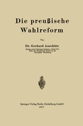 Cover: Die preu&szlig;ische Wahlreform - Springer