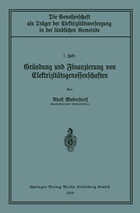 Abbildung von: Gründung und Finanzierung von Elektrizitätsgenossenschaften - Springer