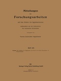 Cover: Mitteilungen &uuml;ber Forschungsarbeiten auf dem Gebiete des Ingenieurwesens - Springer