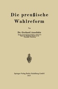 Cover: Die preu&szlig;ische Wahlreform - Springer
