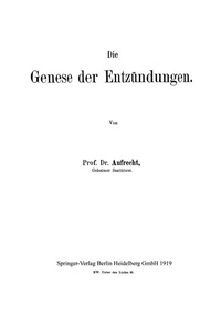 Abbildung von: Die Genese der Entzündungen - Springer