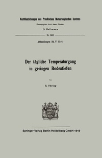 Abbildung von: Der tägliche Temperaturgang in geringen Bodentiefen - Springer
