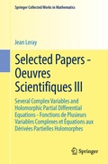 Cover: Selected Papers - Oeuvres Scientifiques III - Springer