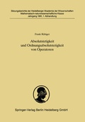 Cover: Absolutstetigkeit und Ordnungsabsolutstetigkeit von Operatoren - Springer