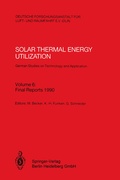 Cover: Solar Thermal Energy Utilization. German Studies on Technology and Application - Springer