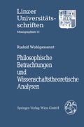 Cover: Philosophische Betrachtungen und Wissenschaftstheoretische Analysen - Springer