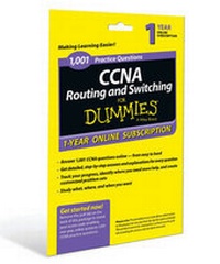 Abbildung von: 1,001 CCNA Routing and Switching Practice Questions For Dummies, Access Code Card (1-Year Subscription) - Wiley