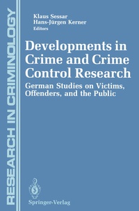 Enlarge image Cover: Developments in Crime and Crime Control Research - Springer
