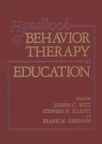 Enlarge image Cover: Handbook of Behavior Therapy in Education - Springer