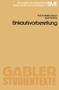 Abbildung von: Einkaufsvorbereitung - Springer Gabler