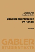 Cover: Spezielle Rechtsfragen im Handel - Springer Gabler