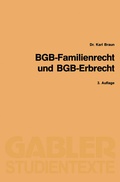 Cover: BGB-Familienrecht und BGB-Erbrecht - Springer Gabler