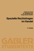 Cover: Spezielle Rechtsfragen im Handel - Springer Gabler