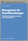 Cover: Management der Umweltbeziehungen - Springer Gabler