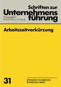 Cover: Arbeitszeitverk&uuml;rzung - Springer Gabler
