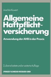 Abbildung von: Allgemeine Haftpflichtversicherung - Springer Gabler