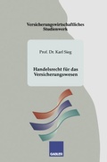 Cover: Handelsrecht f&uuml;r das Versicherungswesen - Springer Gabler