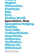 Cover: Speculation, Now - Duke University Press