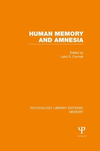 Enlarge image Cover: Human Memory and Amnesia (PLE: Memory) - Psychology Press Ltd