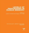 Cover: Levels of Processing in Human Memory (PLE: Memory) - Psychology Press Ltd