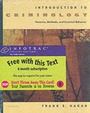 Cover: Introduction to Criminology - Wadsworth Publishing Co Inc