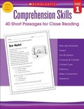 Cover: Comprehension Skills: 40 Short Passages for Close Reading: Grade 1 - Scholastic US
