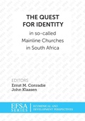 Cover: The quest for identity in so-called mainline churces in South Africa - Sun Press