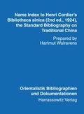 Cover: Name Index to Henri Cordier's Bibliotheca sinica (2nd ed., 1924, the Standard Bibliography on Traditional China) - Harrassowitz Verlag