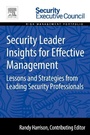 Cover: Security Leader Insights for Effective Management - Elsevier