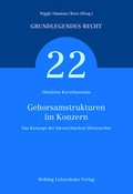 Cover: Gehorsamstrukturen im Konzern - Helbing & Lichtenhahn