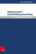 Cover: Negotiorum gestio - Gesch&auml;ftsf&uuml;hrung ohne Auftrag - Brill Deutschland