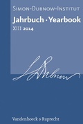 Cover: Jahrbuch des Simon-Dubnow-Instituts / Simon Dubnow Institute Yearbook XIII/2014 - Vandenhoeck & Ruprecht