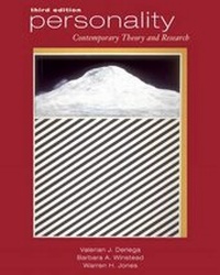 Enlarge image Cover: Personality : Contemporary Theory and Research (with InfoTrac (R)) - Wadsworth Publishing Co Inc