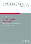 Cover: Hoc illi praetulit auctor opus - Georg Olms Verlag
