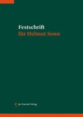 Cover: Festschrift f&uuml;r Helmut Sonn - Jan Sramek Verlag KG