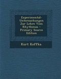 Cover: Experimental-Untersuchungen Zur Lehre Vom Rhythmus - Nabu Press