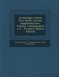 Cover: Anthologia Latina - Nabu Press