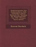 Cover: Studentensprache Und Studentenlied in Halle Vorhundert Jahren - Nabu Press