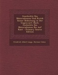 Cover: Geschichte Des Materialismus Und Kritik Seiner Bedeutung in Der Gegenwart - Nabu Press