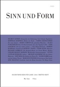 Cover: Sinn und Form 3/2014 - SINN und FORM