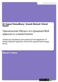 Cover: Nanostructure Physics of a Quantum Well adjacent to a tunnel barrier - GRIN Verlag
