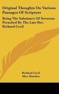 Cover: Original Thoughts On Various Passages Of Scripture - Kessinger Publishing