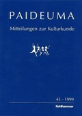 Cover: Paideuma / Paideuma. Mitteilungen zur Kulturkunde - Kohlhammer