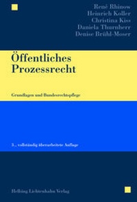 Abbildung von: Öffentliches Prozessrecht - Helbing & Lichtenhahn